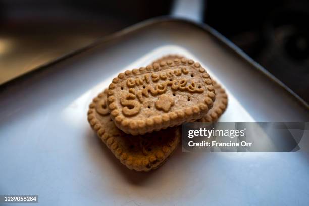 Girl Scout Smores Cookies in the Mar Vista neighborhood at on Friday, Feb. 11, 2022 in Los Angeles, CA. Currently there is reportedly shortages of...