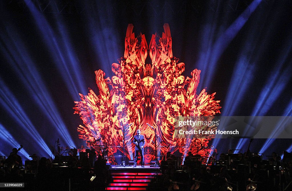 George Michael Instruments British singer George Michael performs live during a concert at the ...