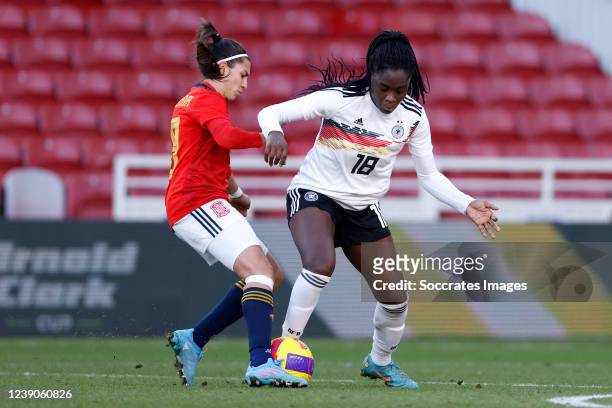 Mariona Caldentey Oliver of Spain Women, Nicole Anyomi of Germany Women during the International Friendly Women match between Germany v Spain at the...