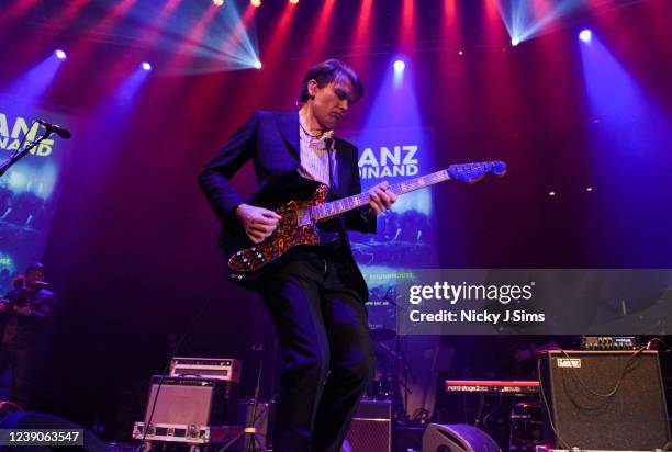 Alex Kapranos of Franz Ferdinand performs on stage at the charity fundraiser "Night For Ukraine" at The Roundhouse on March 9, 2022 in London,...