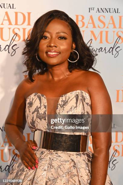 Titani Maluleke from SAMPRA at the First Annual Basadi In Music Awards Official Launch at Joburg Theatre on March 08, 2022 in Johannesburg, South...