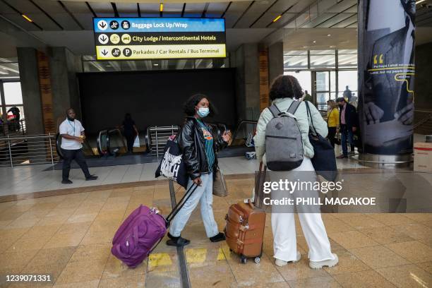 Students evacuated from Ukraine as a result of the continuing invasion of Ukraine by Russia, arrive at the OR Tambo International Airport in...