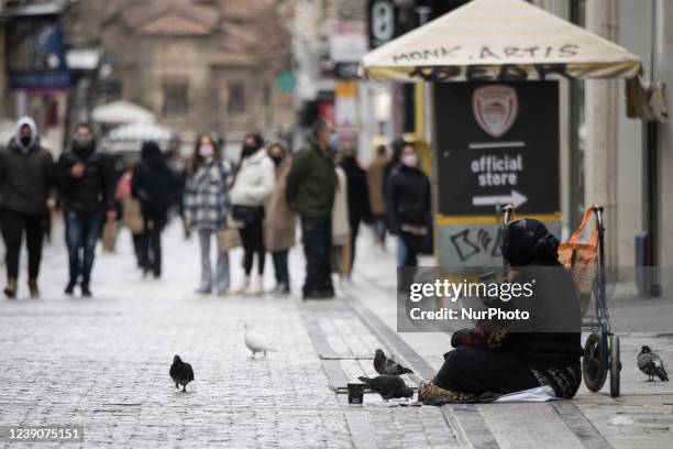 Homelessness On The Streets Of Athens Photos and Premium High Res ...