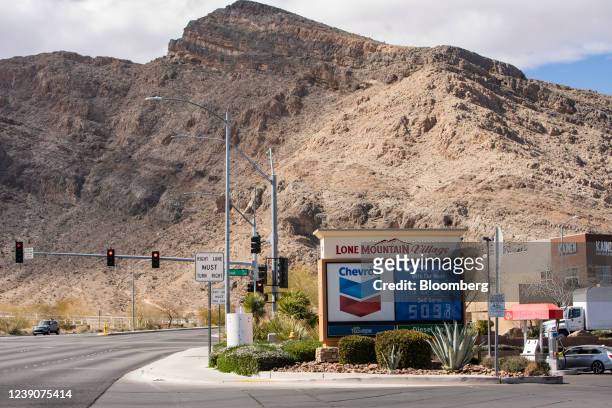 Fuel prices at a Chevron gas station in Las Vegas, Nevada, U.S., on Wednesday, March 9, 2022. Many U.S. Drivers, stung by record gasoline prices, say...