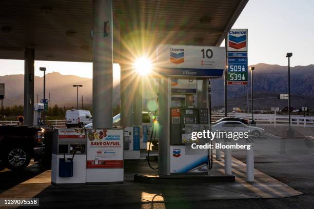 Fuel prices at a Chevron gas station in Las Vegas, Nevada, U.S., on Wednesday, March 9, 2022. Many U.S. Drivers, stung by record gasoline prices, say...