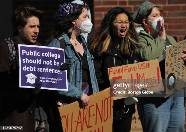 Amherst, MA Facing a possible tuition hike, protesters at the University of Massachusetts Amherst gathered in front of the Student Union to rally for...