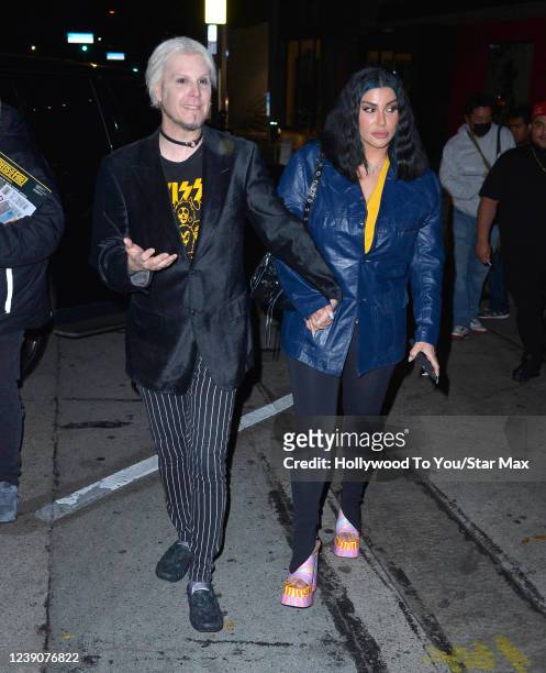 John 5 and Rita Lowery are seen on March 9, 2022 in Los Angeles, California.