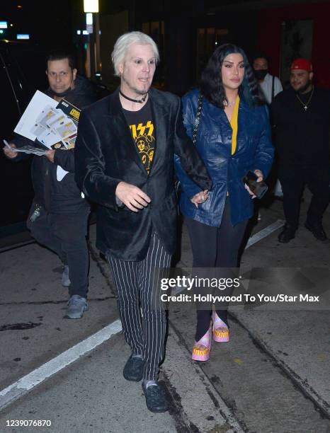 John 5 and Rita Lowery are seen on March 9, 2022 in Los Angeles, California.