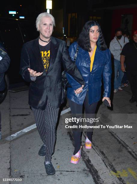 John 5 and Rita Lowery are seen on March 9, 2022 in Los Angeles, California.