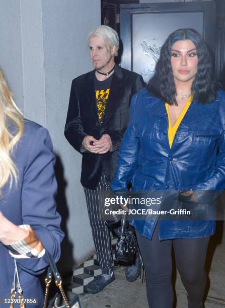 John 5 and Rita Lowery are seen at Craig's on March 09, 2022 in Los Angeles, California.