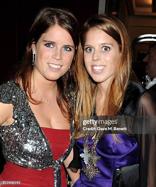 Princess Eugenie of York and Princess Beatrice of York attend "Freddie For A Day", celebrating Freddie Mercury's 65th birthday, in aid of The Mercury...