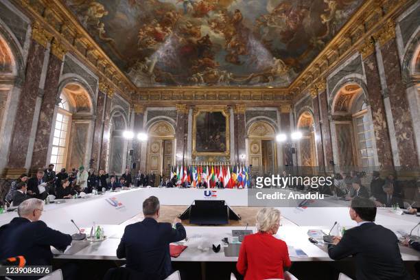 General view from the informal meeting of the Heads of State or Government of the European Union, to discuss the consequences of the Russian attacks...