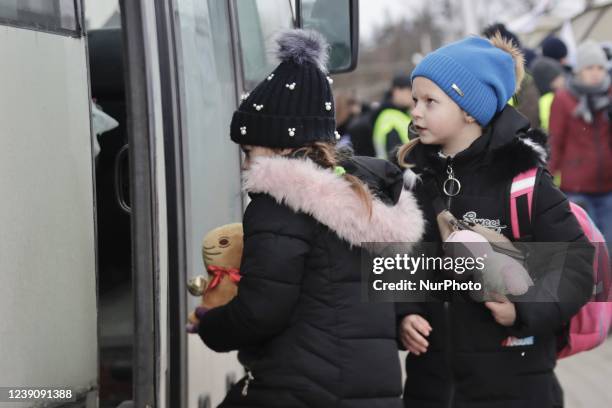 Border crossing in Medyka, Poland where people have to wait a long time before being allowed on the Polish side, on March 10, 2022.