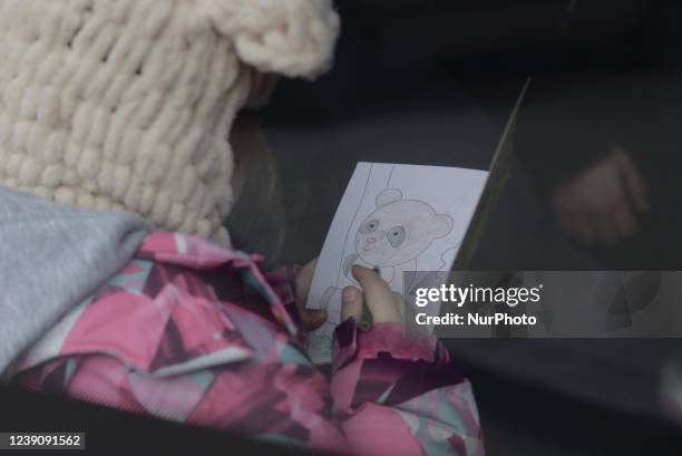 Border crossing in Medyka, Poland where people have to wait a long time before being allowed on the Polish side, on March 10, 2022.