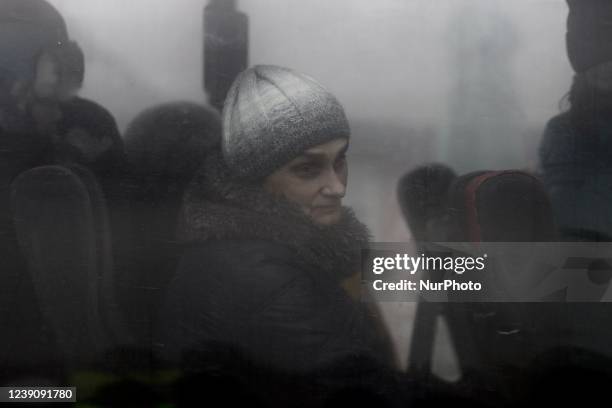 Border crossing in Medyka, Poland where people have to wait a long time before being allowed on the Polish side, on March 10, 2022.