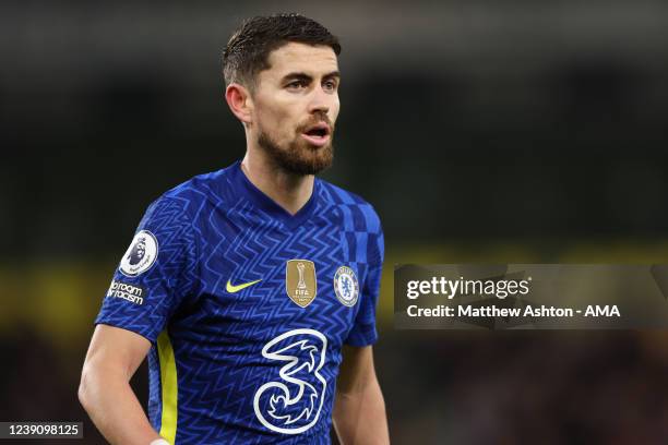 Jorginho of Chelsea during the Premier League match between Norwich City and Chelsea at Carrow Road on March 10, 2022 in Norwich, United Kingdom.