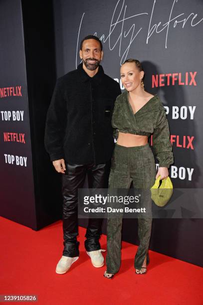 Rio Ferdinand and Kate Wright attend the World Premiere of "Top Boy 2", the second season of Top Boy premiering on Netflix, at Hackney Picturehouse...