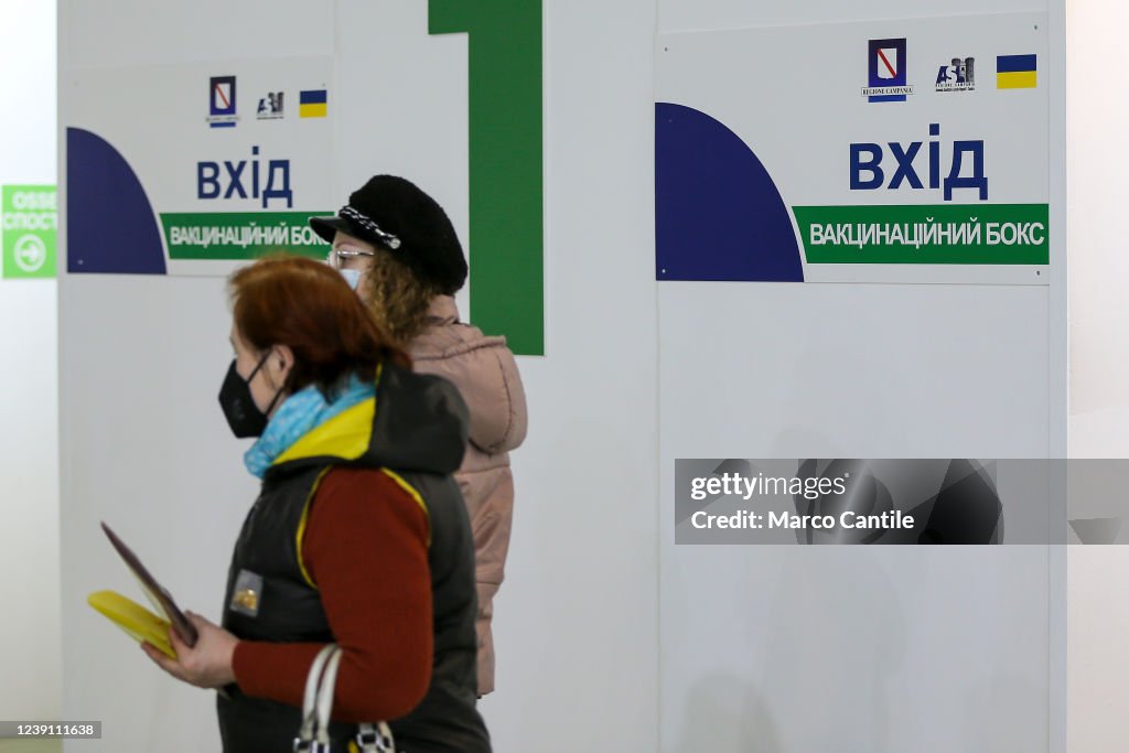 Ukrainian refugees, fleeing their country invaded by...