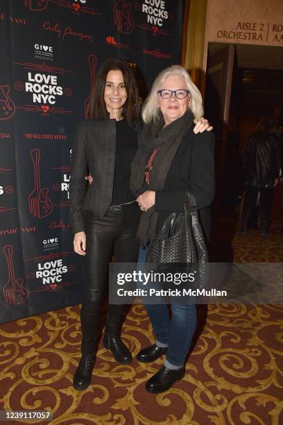 Joyce Varvatos and Denise Chickery attend Love Rocks NYC 2022 VIP Rehearsal at Beacon Theatre on March 9, 2022 in New York City.