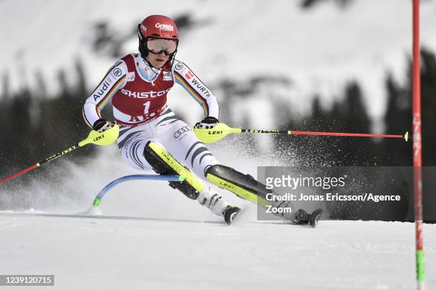 Lena Duerr of Team Germany during the Audi FIS Alpine Ski World Cup Women's Slalom on March 12, 2022 in Are Sweden.