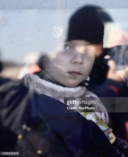 Ukrainian refugees in Medyka, Ukraine, on March 11, 2022