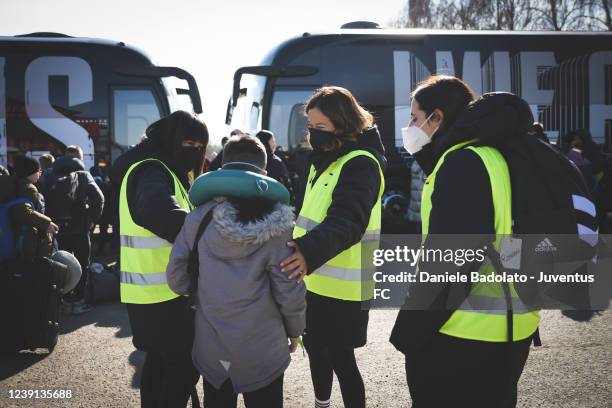 Juventus Supply Emergency Aid To Ukraine on March 12, 2022 in Komoro, Ukraine.