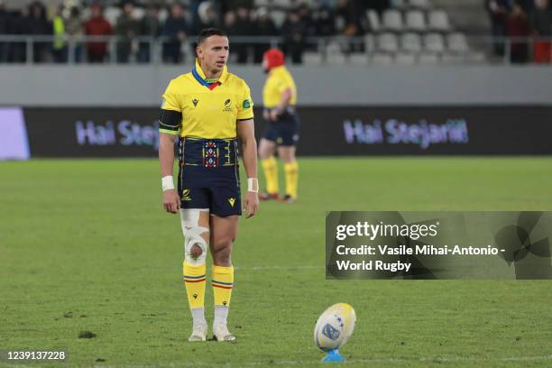 Ionel Melinte of Romania during the 2022 Rugby Europe Championship match between Romania and Georgia at Arc de Triumf Stadium on March 12, 2022 in...