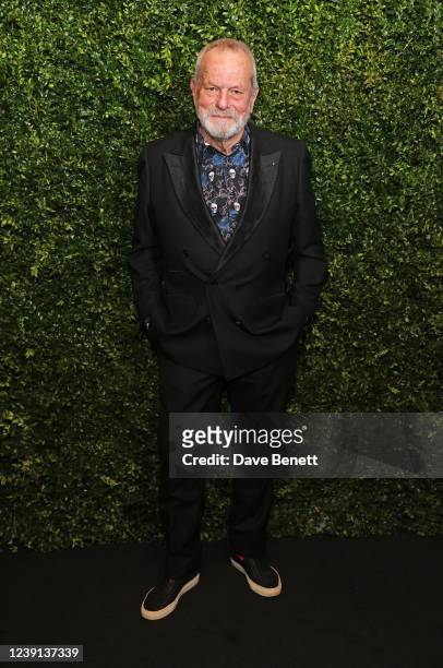 Terry Gilliam arrives at the Charles Finch & CHANEL Pre-BAFTA Party at 5 Hertford Street on March 12, 2022 in London, England.