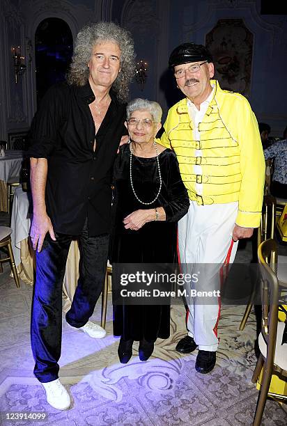 Brian May, Jer Bulsara and Jim Beach attend "Freddie For A Day", celebrating Freddie Mercury's 65th birthday, in aid of The Mercury Pheonix Trust at...