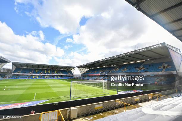 General view of the Den before the Sky Bet Championship match between Millwall and Middlesbrough at The Den, London on Saturday 12th March 2022.