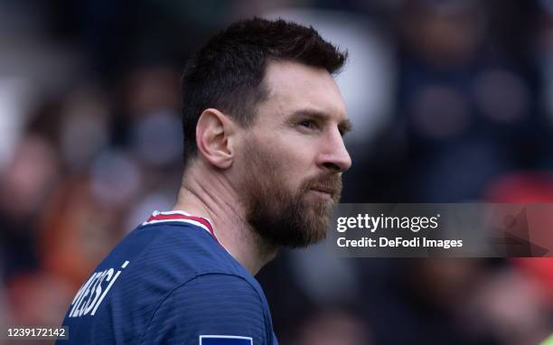 Lionel Messi of Paris Saint-Germain during the Ligue 1 Uber Eats match between Paris Saint-Germain and Girondins de Bordeaux at Parc des Princes on...