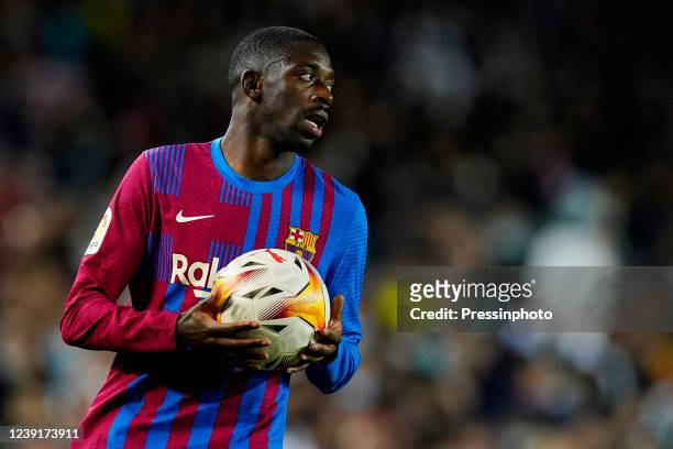 Ousmane Dembele of FC Barcelona during the La Liga match between FC Barcelona and CA Osasuna played at Camp Nou Stadium on March 13, 2022 in...
