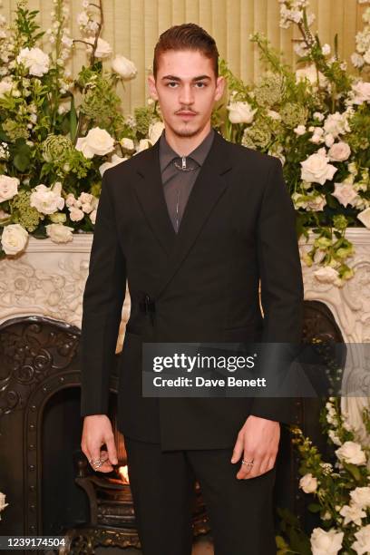 Hero Fiennes Tiffin attends the British Vogue and Tiffany & Co. Fashion and Film Party 2022 at Annabel's on March 13, 2022 in London, England.