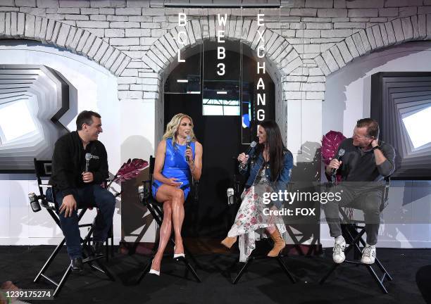 The BCL Panel: WWE Meets Web3: Stars, Brands and Fans. Pictured L-R: Scott Greenberg, CEO, Blockchain Creative Labs & Bento Box Entertainment,...