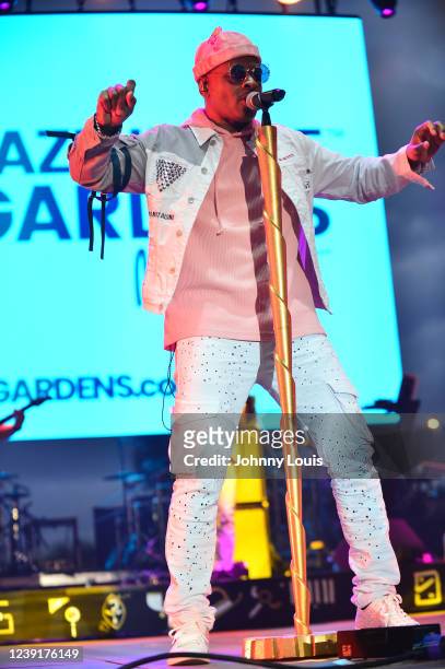 Stokley performs live on stage during the 15th Annual Jazz In The Gardens Music Festival at Hard Rock Stadium on March 13, 2022 in Miami Gardens,...