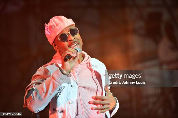 Stokley performs live on stage during the 15th Annual Jazz In The Gardens Music Festival at Hard Rock Stadium on March 13, 2022 in Miami Gardens,...