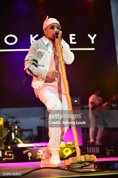 Stokley performs live on stage during the 15th Annual Jazz In The Gardens Music Festival at Hard Rock Stadium on March 13, 2022 in Miami Gardens,...