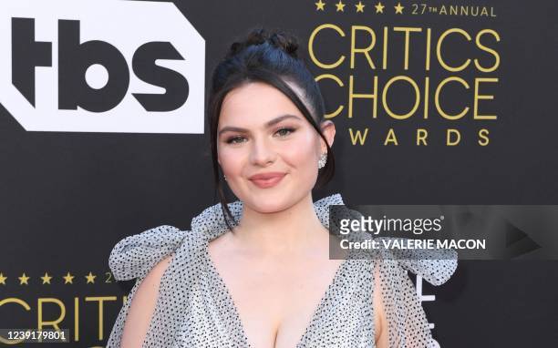 Actress Chiara Aurelia arrives for the 27th Annual Critics Choice Awards at the Fairmont Century Plaza hotel in Los Angeles, March 13, 2022.