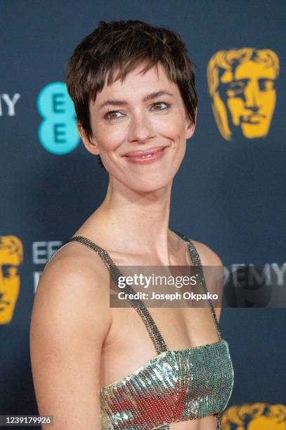 Rebecca Hall attends the EE British Academy Film Awards 2022 dinner at The Grosvenor House Hotel on March 13, 2022 in London, England.