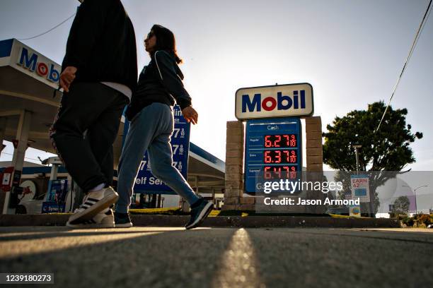 Gas prices in Westchester are above six dollars as prices at the pump continue to raise across the Southland on Sunday, March 13, 2022 in Los...