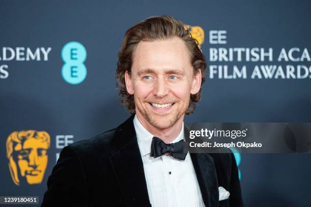 Tom Hiddleston attends the EE British Academy Film Awards 2022 dinner at The Grosvenor House Hotel on March 13, 2022 in London, England.