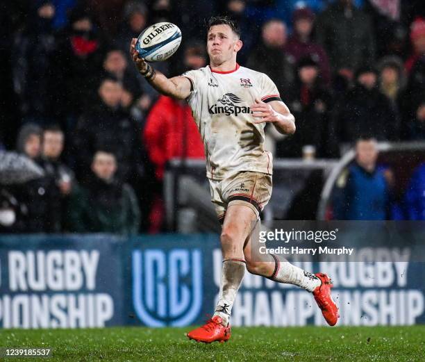 Belfast , United Kingdom - 12 March 2022; Craig Gilroy of Ulster during the United Rugby Championship match between Ulster and Leinster at Kingspan...