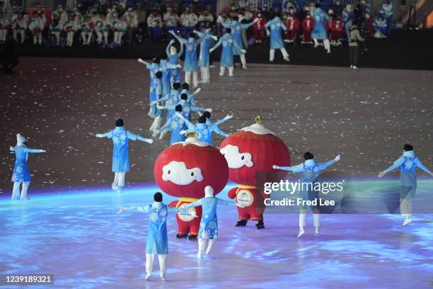 Performers are seen during the Closing Ceremony on day nine of the 2022 Beijing Winter Paralympics at Beijing National Stadium on March 13, 2022 in...