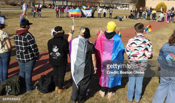 Walpole, MA Students at the Norfolk County Agricultural High School participated in a Gay Student Alliance protest/rally in Walpole, MA on March 11,...