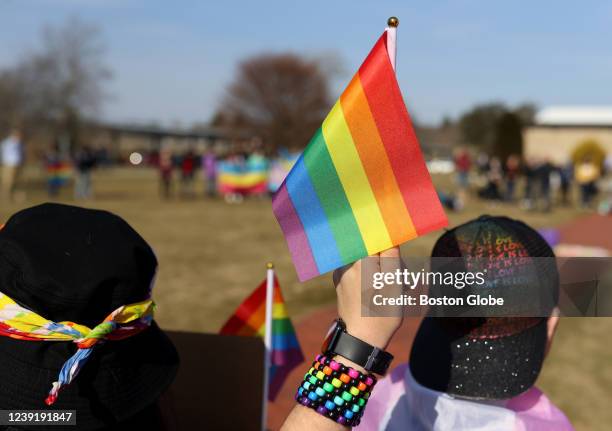 Walpole, MA Students at the Norfolk County Agricultural High School participated in a Gay Student Alliance protest/rally in Walpole, MA on March 11,...