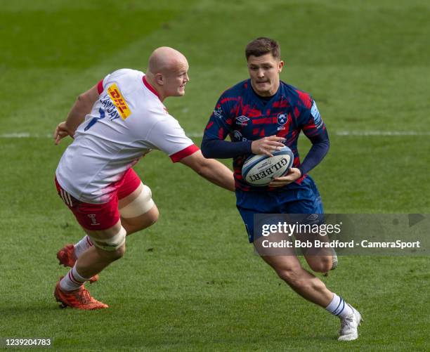 Bristol Bears' Callum Sheedy in action during the Gallagher Premiership Rugby match between Bristol Bears and Harlequins at Ashton Gate on March 12,...