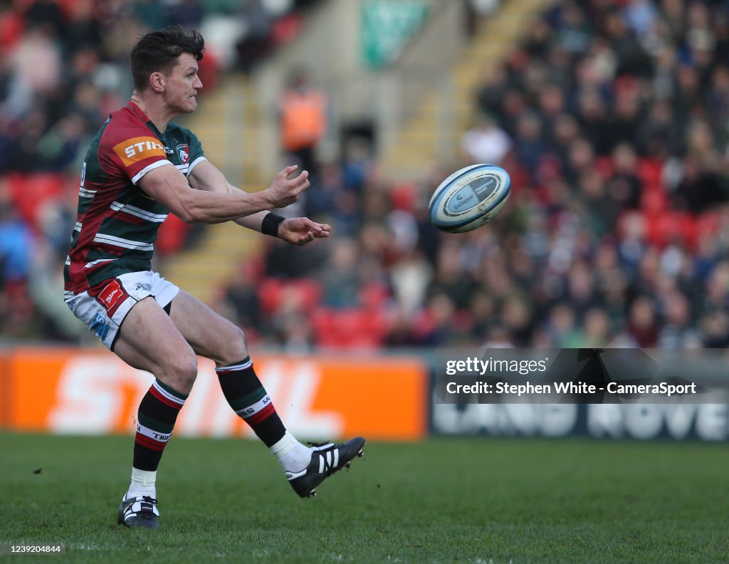 Tigers Rugby Leicester Tigers' Freddie Burns during the Gallagher Premiership ...
