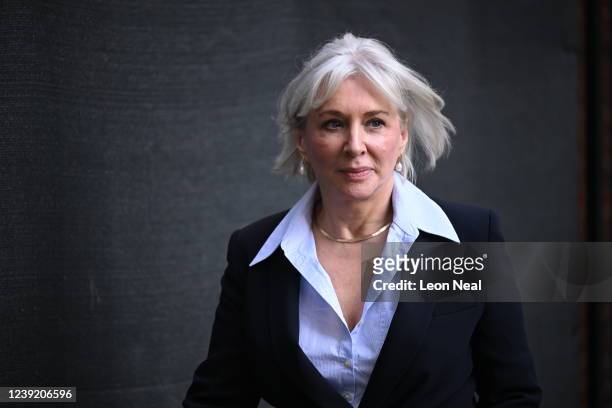 Culture Secretary Nadine Dorries leaves 10 Downing Street following a cabinet meeting on March 15, 2022 in London, England.