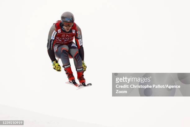 Aleksander Aamodt Kilde of Team Norway in action during the Audi FIS Alpine Ski World Cup Men's Downhill Training on March 15, 2022 in Courchevel,...