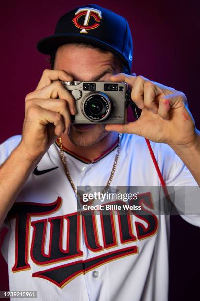 Max Kepler of the Minnesota Twins poses for a portrait on Major League Baseball team photo day on March 15, 2022 at CenturyLink Sports Complex in...